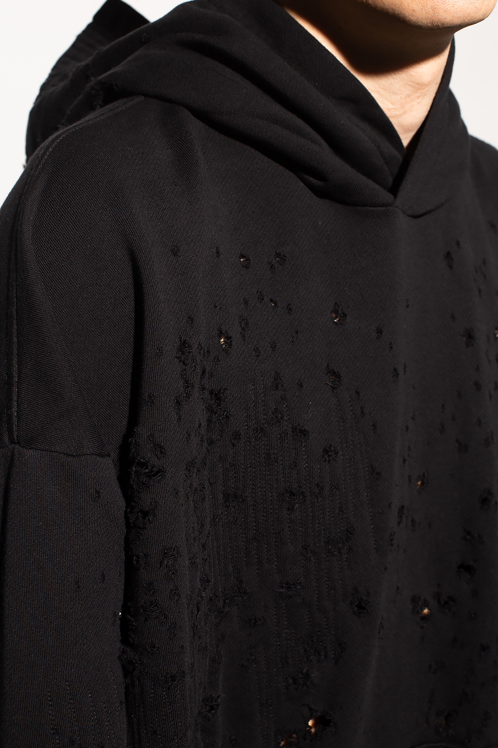 Hoodie with online holes